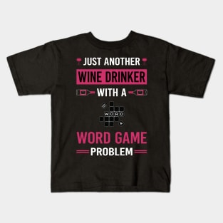 Wine Drinker Word Games Kids T-Shirt